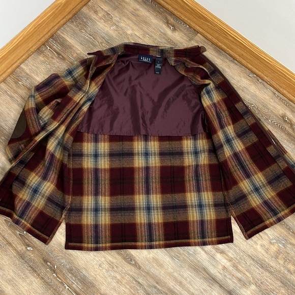 Liz Claiborne Plaid Jacket - Red, Brown, and Tan - Picture 14 of 16